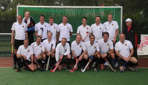 Deutsches Ü50-Team mit Hennes Jednat, Hockey-Club Bad Homburg