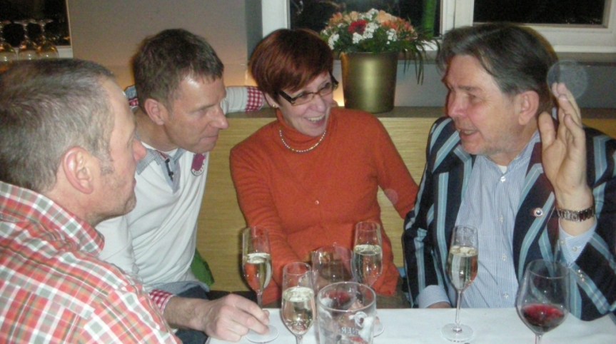 Heike und Matthias im Gespräch mit Andreas und Karsten vom TSV Ludwigsburg